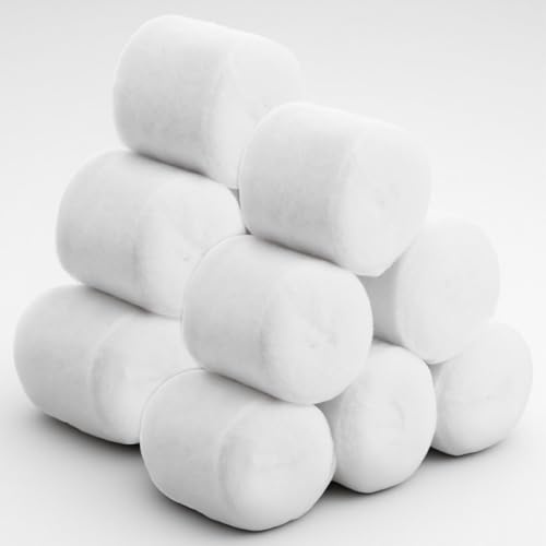 Gjinxi 12 Rolls Cast Padding, Individual Pack Soft Cotton Undercast Padding Wrap, Bandage Cast Use with Plaster Cloth Gauze for Halloween Wrap Bandage Art Body Casts Mask Making Craft（2 Inch X 8.8 ft）