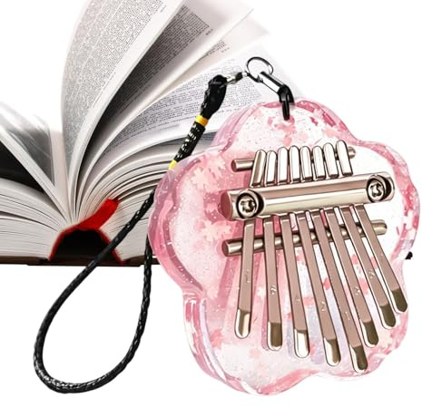 Hand Piano genomskinlig Akryl med Nyckelband 8 | Handhållen Tumpiano För Barn Vuxna Och Nybörjare Vid Hemmafest Skolföreställning Utomhusresor Och Fritidsaktiviteter