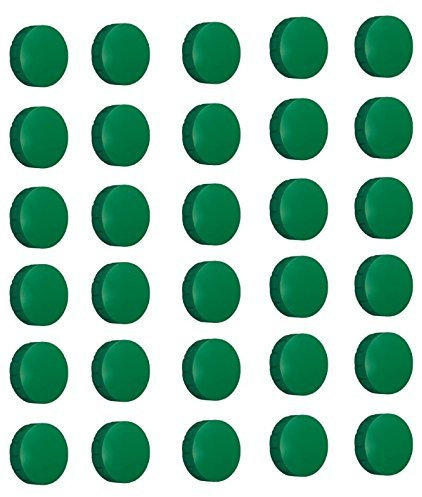 50x Magnete, Grün Ø 24mm, Haftmagnete für Whiteboard, Kühlschrankmagnet, Magnettafel, Magnetwand, Magnet Rund
