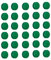 50x Magnete, Grün Ø 24mm, Haftmagnete für Whiteboard, Kühlschrankmagnet, Magnettafel, Magnetwand, Magnet Rund