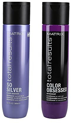Matrix Shampoo, So Silver - 300 ml, und Color Obsessed Conditioner - 300 ml, Doppelpack