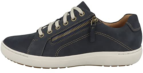 Clarks Zapatillas de Mujer Nalle Lace, Nobuck Navy, 42 EU