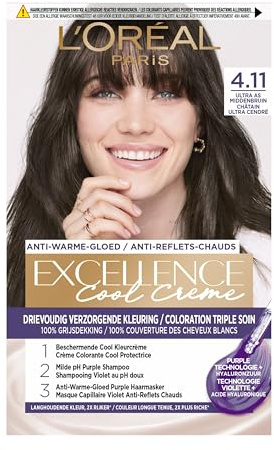 L'Oréal Paris - L'Oréal Paris 4.11 Ultra Aschbraune Exzellenz Coole Creme Dauerhaarfarbstoff - 1 Stück