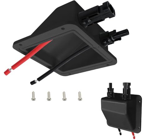 Dachdurchführung Solar, Doppel Kabeldurchführung mit 6mm² 10cm UV-beständige Verlängerungskabel, IP68 Wasserdichtes PV Solarstecker, für Wohnmobile/Caravan/Boote/Camper(Schwarz)