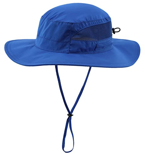 Connectyle Men's Outdoor Boonie Sun Hat UV Protection Fishing Hiking Camping Hat (Royal Blue)