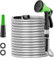 SPECILITE 100ft 304 Stainless Steel Garden Hose, Heavy Duty Flexible Metal Water Pipe with 2 Nozzles for Yard, Outdoor,No Kink and Tangle,Puncture Resistant