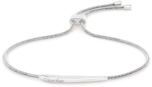 Calvin Klein Braccialetto a catena da donna Collezione ELONGATED DROPS in Acciaio Inossidabile, Argento (Silver)