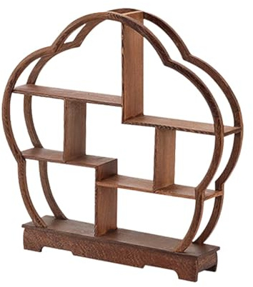 rockible Wooden Dessert Display Shelf Dessert Stand Tiered Cake Stand Cupcake Stand Dessert Display Cabinets Afternoon Tea Stands Chinese Wooden Cake Stand for Afternoon Tea Restaurant Wedding Party