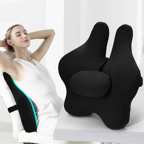 KYYGKY Supporto Lombare Sedia Ufficio Regolabile Cuscino Lombare Auto Cuscino Ergonomico Sedia Ufficio Cuscino Memory Foam Sedia Cuscino Lombare Sedia per Stare Seduti a Lungo, Sedia da Ufficio, Auto