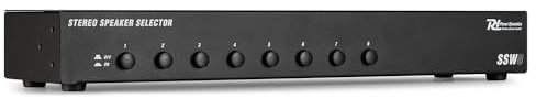 Power Dynamics SSW8 - Selector de Audio para Altavoces, controla 8 Parejas de Altavoces, instalación fácil, sin alimentación Externa, Compatible con Altavoces 4-16 Ohmios, Máx.100W por Canal
