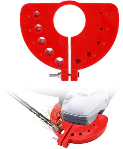 Drill Bit Sharpener, 0.6in Thickening Multifunctional Angle Grinder Drill Bit Sharpener for All Bits Ten Hole Models Ideal Grinding Attachment for Various Electric Drills(Red)