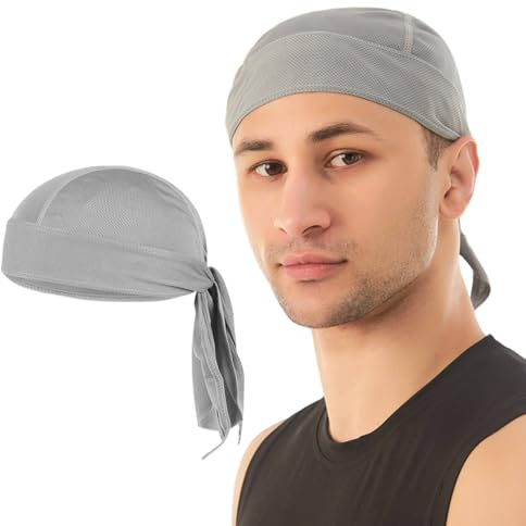Bandana Hombre,Durag Hombre PañUelos Cabeza Hombres,Gorro Ciclismo Bajo Casco,Ciclismo Deporte Gorro Braga Deportiva Accesorios Pirata Headband Dormir Diademas,para Proteccion Motorista Deporte Unisex