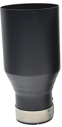 Tubo di Scarico 1 PC Nero Opaco Silenziatore Universale in Acciaio Inox Tubo Finale Auto Tubo di Scarico Punta di Scarico Taglio Taglio Terminale Scarico Auto(63-89mm Flat)