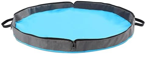 Saco de Juguetes,Organizador Plegable Para Almacenar Juguetes De Bloques Con Alfombra - Bolsas Grandes Redondas Con Asa Cesto Para Sala De Juegos Aula Dormitorio Sala De