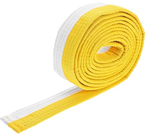 MAGICLULU Ceinture Arts Martiaux Jaune Ajustable Douce pour Karaté Judo Taekwondo Entraînement et Classement