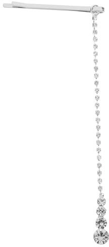 FIXOSHEE Bijou de Front en Alliage Argenté Strass Scintillants Accessoire de Tête Léger pour Mariée et Fête Ornement de Front Décoratif Élégant pour Cérémonie et Soirée