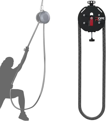 JIMINHUIXIN Allenatore di Corda Infinita, Attrezzo per Trazioni con Fune A Puleggia, Resistenza Regolabile, Endless Rope Trainer per Allenamento Fisico di Upper Extremity E Muscle Endurance