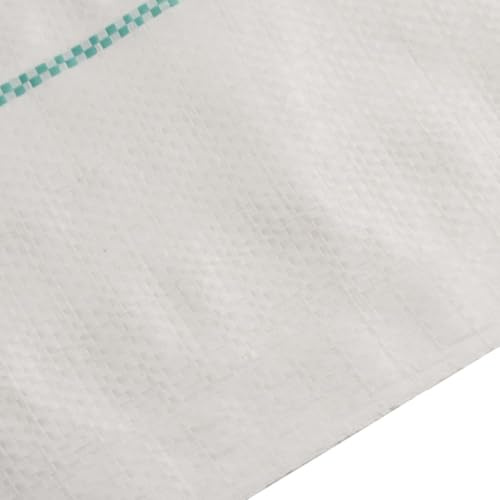 Tessuto non tessuto per erbacce bianco, 0,5 x 25 m, in polipropilene, con strisce verdi, permeabile all'acqua, antistrappo, traspirante, come barriera per le radici, per aiuole rialzate, terrazze