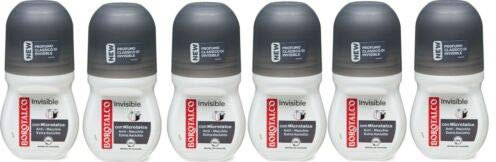 6x BOROTALCO ROBERTS deo roll-on Invisible 50ml deoroller Anti Flecken Spots 48h