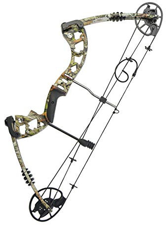 Tiro con l'arco Arco Composto e set di Frecce Peso di Trazione di 25-70 libbre Lunghezza regolabile da 23,5 - 30,5 Principianti Adulti Kit Arco Composto per il Tiro di Caccia (arco mimetico)