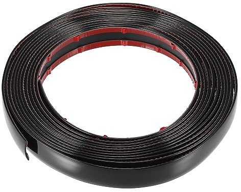 X AUTOHAUX Tira de protección para bordes de puerta de coche, 20 mm de ancho, 5 m de largo, color negro