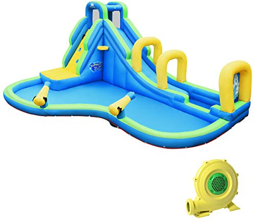 COSTWAY Castillo Hinchable para Niños con Tobogán Acuático 478x 366x242centímetros Infantil Castillo Inflable (con soplador)