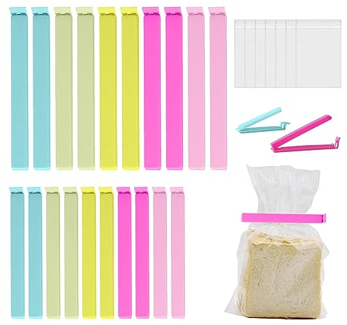 20 PCS Clips de Plástico para Alimentos, Clips para Bolsas de Comida, Clip de Cierre Comida, Clip de Aperitivos, Almacenamiento de Alimentos