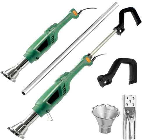 Avilia Ecodiserbante Termico 2000W per Erbacce – 2 Temperature 50°C-600°C, Senza Chimici, con 2 Punte e Manico Removibile, Ideale per Giardino, Accendere BBQ e Usi Domestici