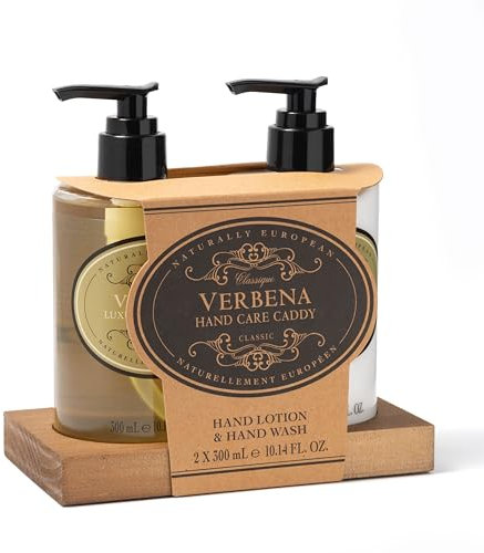 Naturally European Hand Wash/Hand Lotion Caddy (2 x 300ml) Verbena