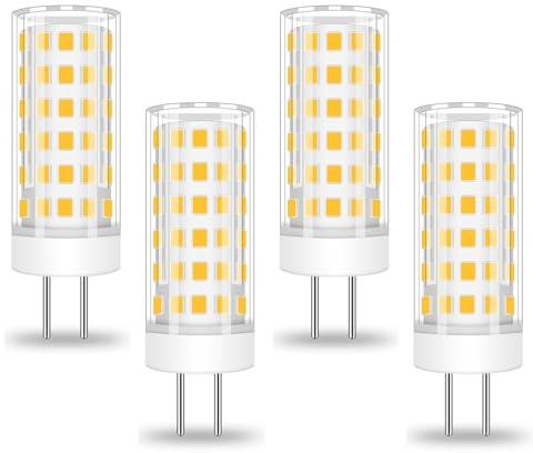 BROLSKUN Gy6.35 LED 12 V 6 W repuesto 50 W 60 W GY6.35 bombillas halógenas blanco cálido 600 LM 12 V lámpara de bajo voltaje G6.35 casquillo de 2700 K ahorro de energía lámpara de bajo voltaje 4