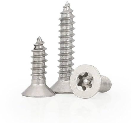 LanMaiXun 200pcs M2×8mm 304 stainless steel With column countersunk flat head Torx socket anti-theft Self-tapping screws