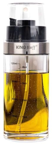 KINGHOFF KH-1894 - Pulverizador de aceite, aceite de oliva, vinagre 2 en 1, 150 ml