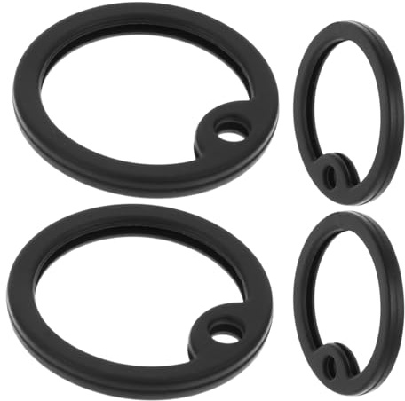 CIYODO Silenziatori per Medagliette Cani Riduzione Rumore 4 Pezzi in Silicone Nero Forma Rotonda e Calzata per Collari Cani