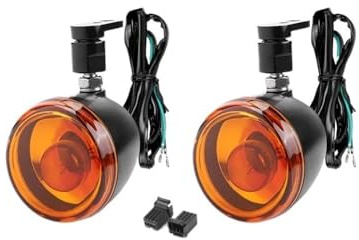 XYSZQJZYP Motorbike indicatore Lampadina DRL PER Moto A 3 Fili, Luce Di Marcia Diurna, Indicatori Di Direzione Anteriori In Metallo PER Dyna PER Softail PER Sportster 883 1200