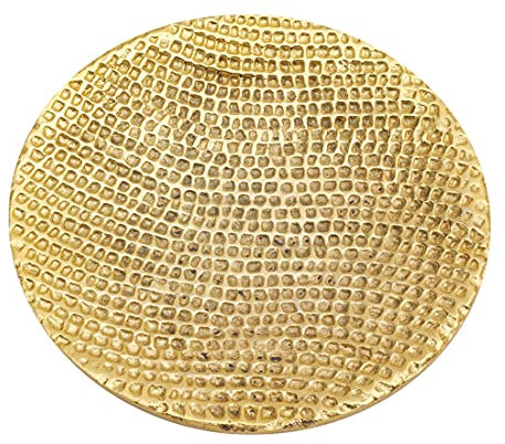 NKlaus Plato rústico para Velas Nido de Abeja Ø12cm Aluminio Dorado Posavasos decoración Moderna 10348