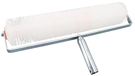 Aramox Rouleau D'aération à Pointes de Ciment, Rouleau à Pointes Anti-mousse Auto-nivelant de 28 Mm, Rouleau D'aération de Sol à Aiguille épaisse Ronde, Outils de Construction de Ciment