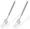2 Stück Ausziehbare Gabel, 22-65cm Extra Langer Griff Ausziehbare Teleskopgabel Edelstahl Einziehbare Menügabel für Dessert Obst Grillen Geschirrzubehör