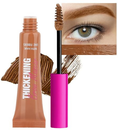 Tinted Thickening Brow Mascara,Brow Glue Eyebrow Gel,Waterproof, Transfer-proof, Brush to Fill in Eyebrows and Cover Gray Hairs - Cruelty Free - Light Medium Brown (1pc 03 Auburn)