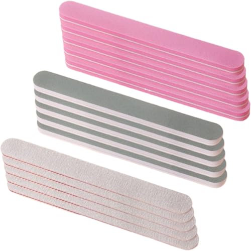 VURYAPI 15 Piezas Limas de Uñas de Doble Cara Profesionales Kit Removedor el Esmalte, Gel Acrílico, con Lavable, Set Manicura