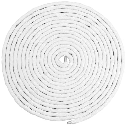 AMANDELIZABE Tende con nastro di piombo, pesanti, circa 5 metri, per tende permanenti, lisce, perfette per tende, tende, tende, zanzariera, 100 g/m (100 g x 5 metri)