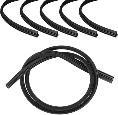 QWORK® Juego de 6 Recargas de Limpiaparabrisas 800mm, Tiras de Goma de Repuesto para Automóviles, Resistente a Climas Extremos