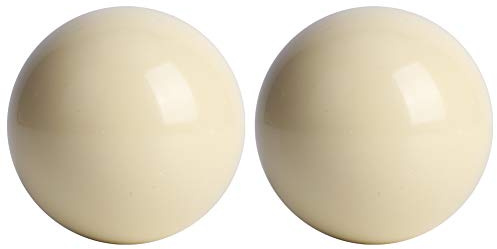 Haosie 2pcs White Pool Balls, 5.72cm / 2.25in, Resin, Billiards Training & Sports Games