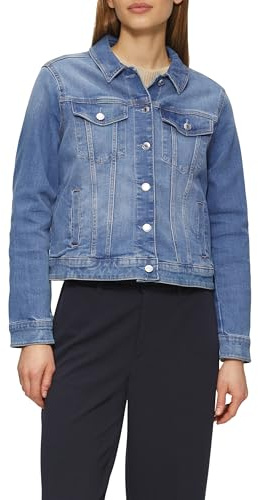 s.Oliver Veste en jean pour femme avec poches latérales, classique et intemporelle pour le quotidien, bleu, 40