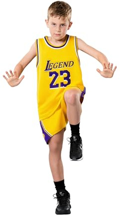 2025/2026 Kids Basketball #23 Jerseys Classic Mesh Tank Top Shorts Training Sets Sleeveless for Boys Athletic Uniforms