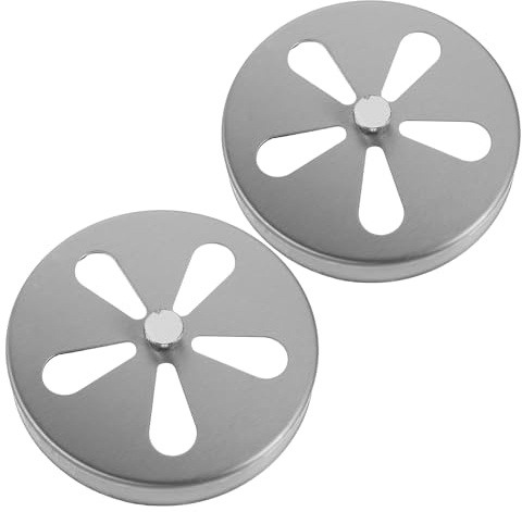 Homoyoyo Lot de 2 Grilles d'Aération en Acier Inoxydable 115 CM Clapets de Ventilation Réglables pour Four Conduit D’Évacuation et Barbecue Couvercles Métalliques pour Orifice de Séchage