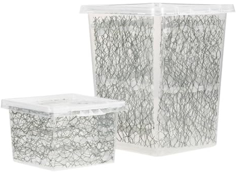 Yardwe Caja de Escalada Multifuncional para Reptiles E Insectos, 2piezas, Material Plástico y Nylon, Adecuado para Alimentación y Zona de Cuarentena