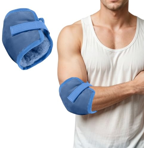 Sheepskin Elbow Pads for Pressure Sores, Adjustable Breathable Elbow Protector Support for Pressure Sore & Bed Sore Prevention, 16×11×15cm Elbow Support for Bedridden Seniors, Post-Surgery Patients