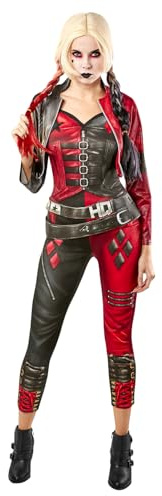 Rubies Disfraz Harley Quinn para adulto, Jumpsuit rojo con cinturón y chaqueta, Oficial de Escuadrón suicida 2, Suicide Squad, DC Comics para Carnaval, Fiestas, Cosplay