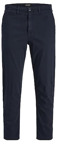 JACK & JONES Pantaloni Uomo Casual Eleganti Pantalone di Stoffa Business Slim Fit Chic Urban JPSTMARCO, Colore:Blu-2, Taglia Pantalone:29W / 32L, Lunghezza della Gamba:L32