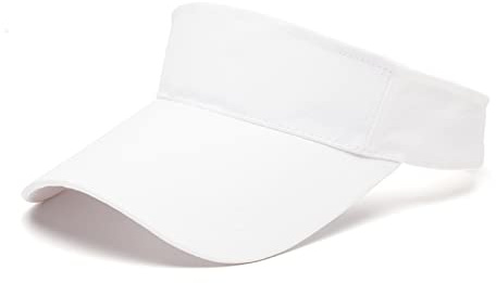 Gorra de Sol Ajustable Gorra de béisbol de Visera Larga Viseras de Sol para Mujeres Hombres Golf Pesca Tenis Correr Ciclismo Deportes al Aire Libre (Blanco)